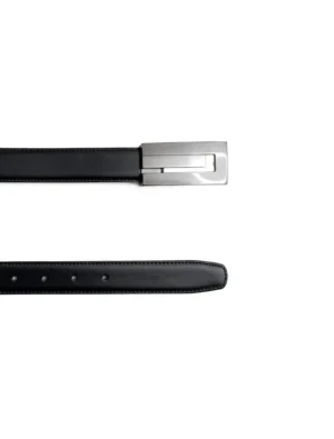 Ceinture réversible cuir noir et gris – Camilliano