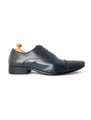 Chaussures Richelieu en cuir bleu marine – Camilliano